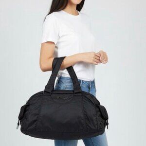 EPOL CREATIONS Women's Black Nylon Handbag Duffel Bag Medium